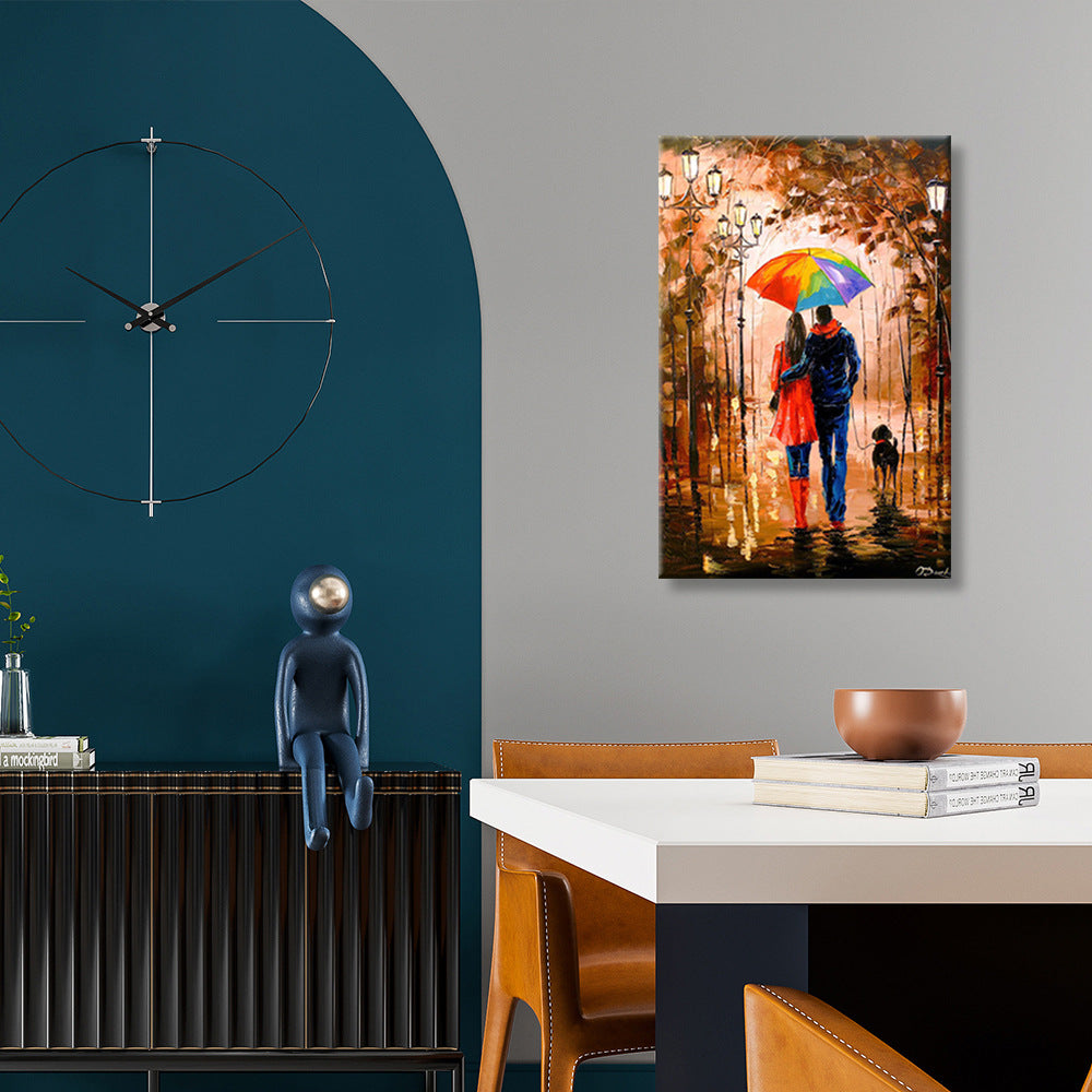 Couple with Umbrellas Canvas Art Painting