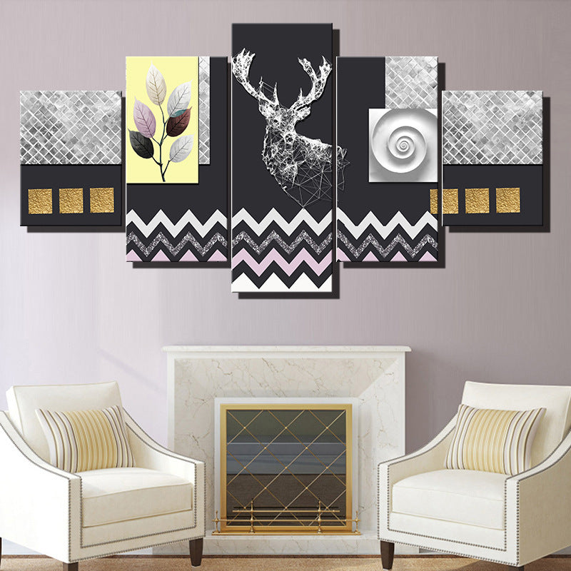 Abstract Elk - Canvas Wall Art Painting