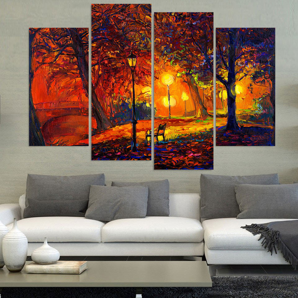 Abstract Forest Art Painting