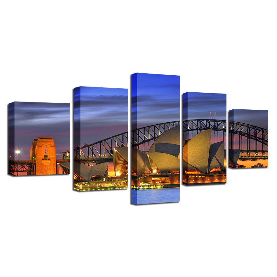 Sydney Opera House at Night - Canvas Wall Art Painting