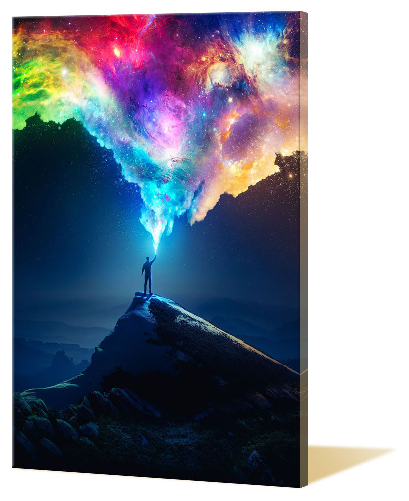 Star Dome Mountain Range Canvas Art Painting