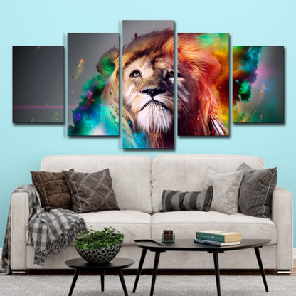 Colorful Lion - Canvas Wall Art Painting