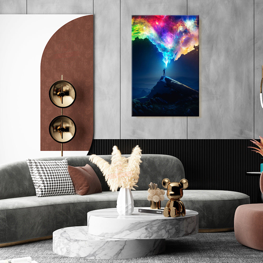 Star Dome Mountain Range Canvas Art Painting
