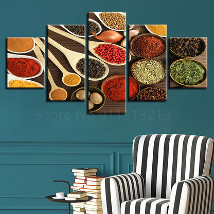 Kitchen Spices - Canvas Wall Art Painting