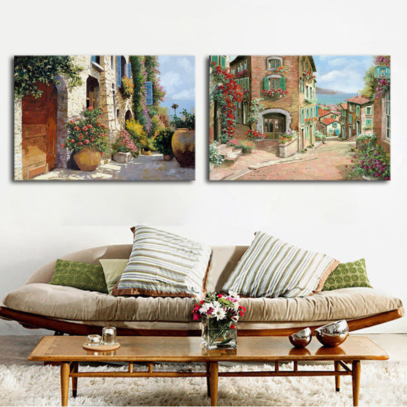 Flower Town - Canvas Wall Art Painting