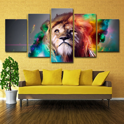 Colorful Lion - Canvas Wall Art Painting