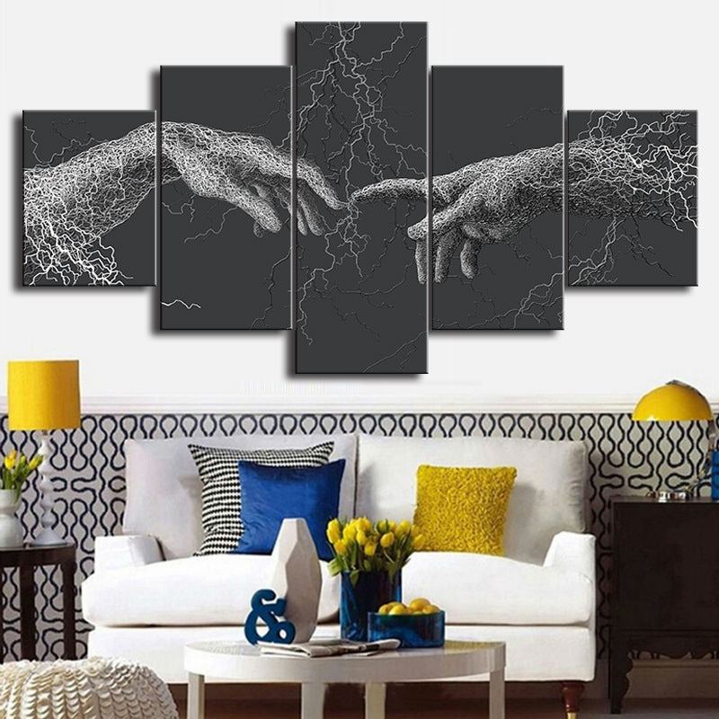 Touching Fingers- Canvas Mural Art Painting