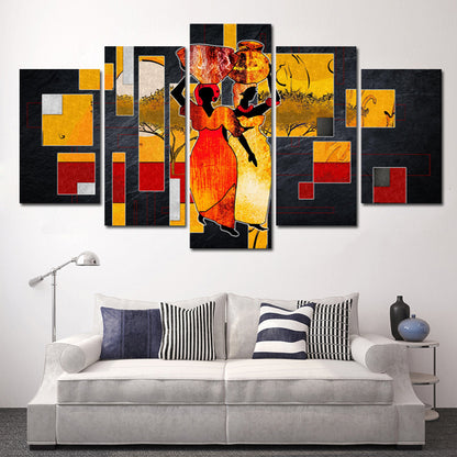 African commune - Canvas Wall Art Painting