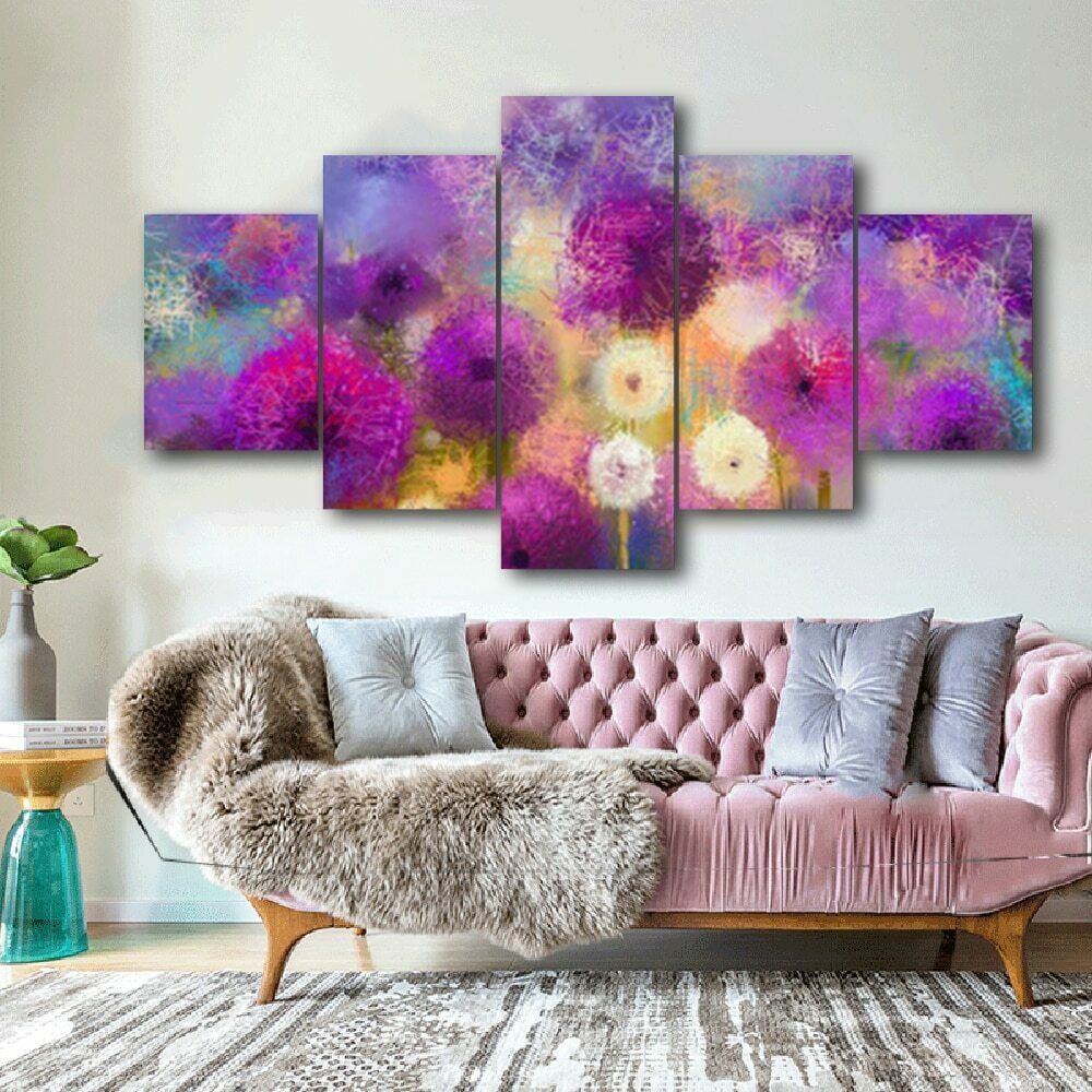 Purple Dandelion - Canvas Wall Art Painting