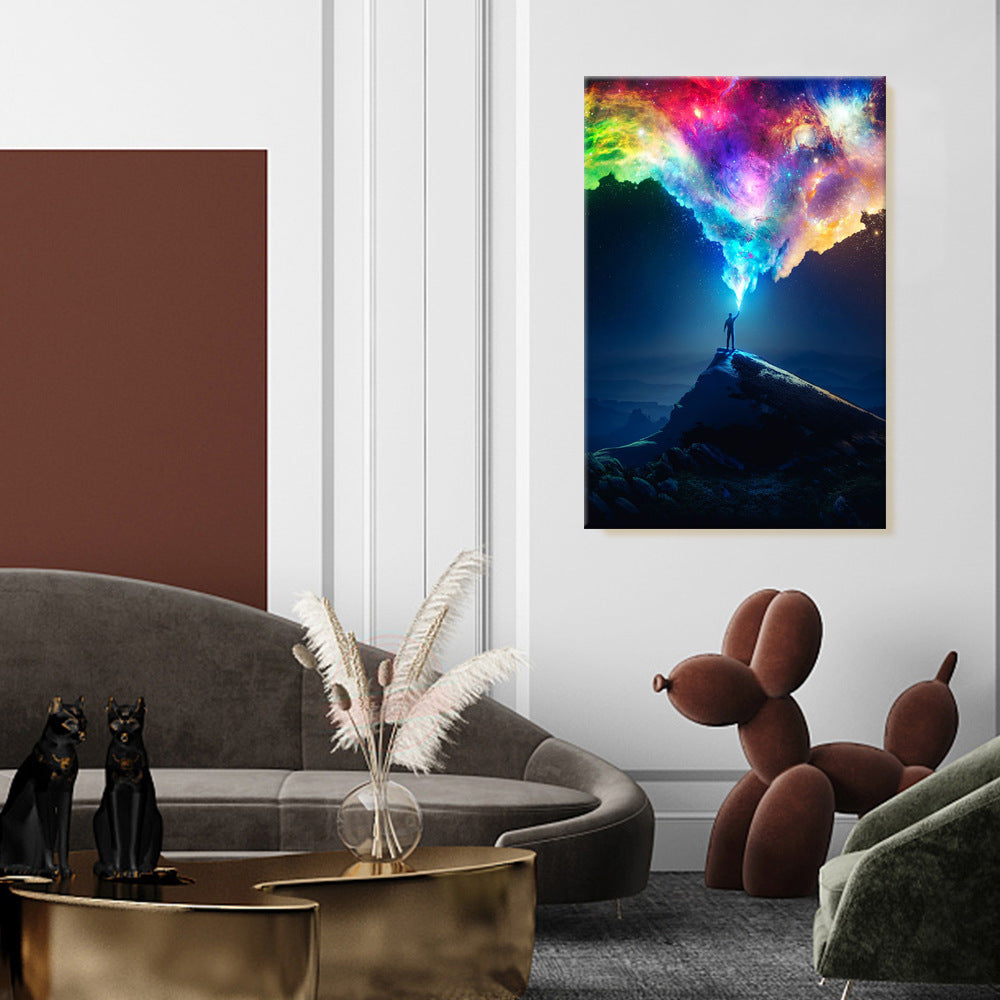 Star Dome Mountain Range Canvas Art Painting