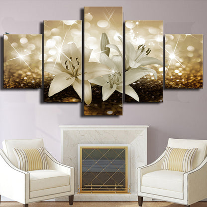 Crystal Lilies - Canvas Wall Art Painting