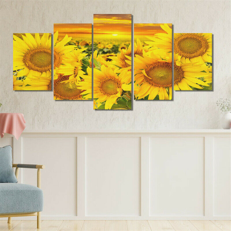 Golden Sunflowers - Canvas Wall Art Painting