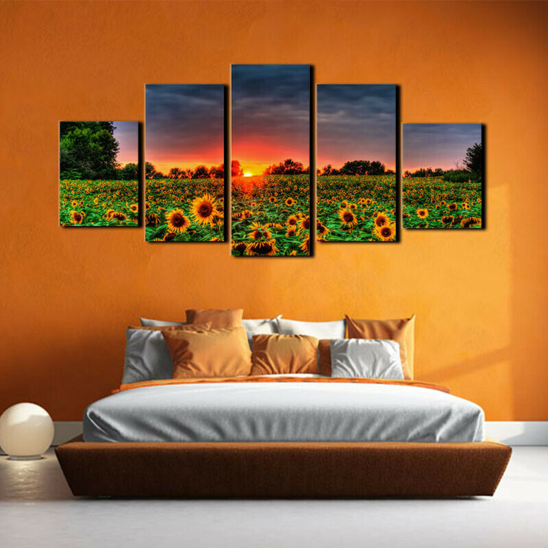 Sunset Sunflower - Canvas Mural