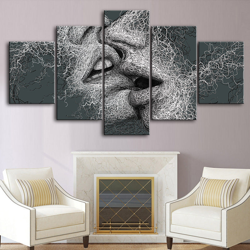 Kissing - Canvas Mural Art Painting