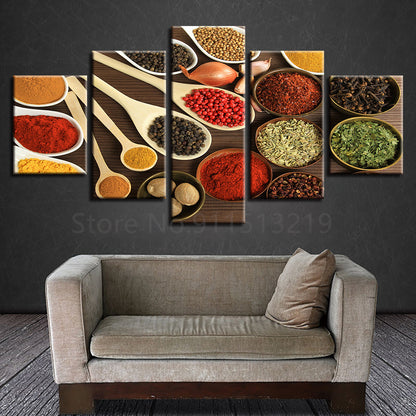 Kitchen Spices - Canvas Wall Art Painting