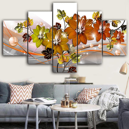 Crystal Patchwork Flower - Canvas Wall Art Painting