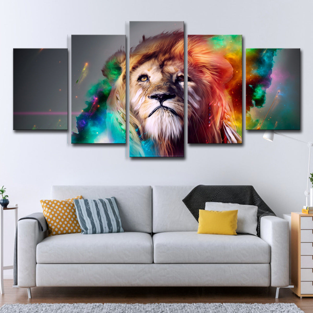 Colorful Lion - Canvas Wall Art Painting