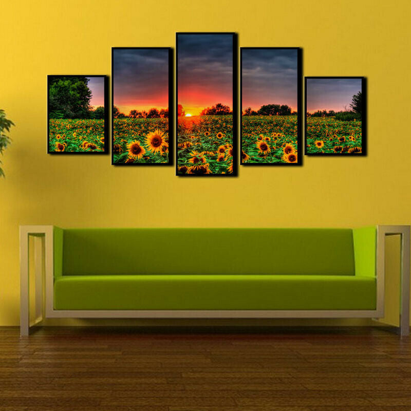 Sunset Sunflower - Canvas Mural