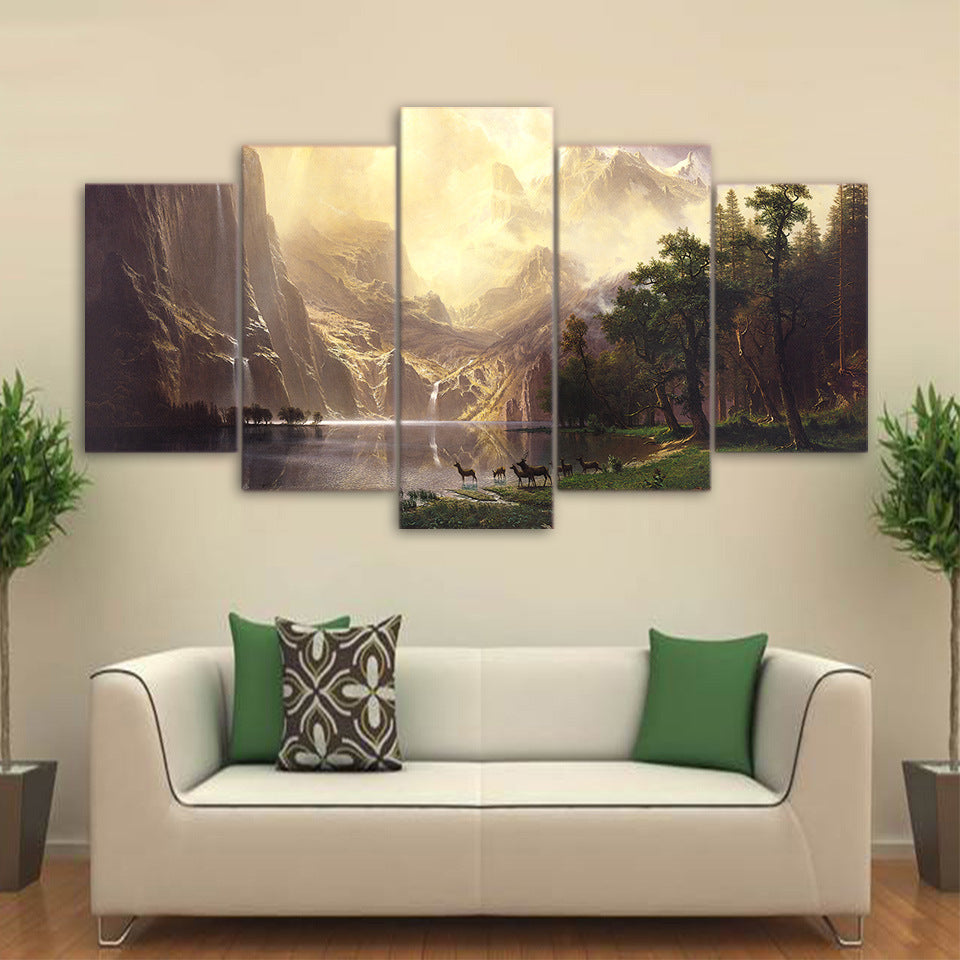 Wooded Landscape  - Canvas Wall Art Painting