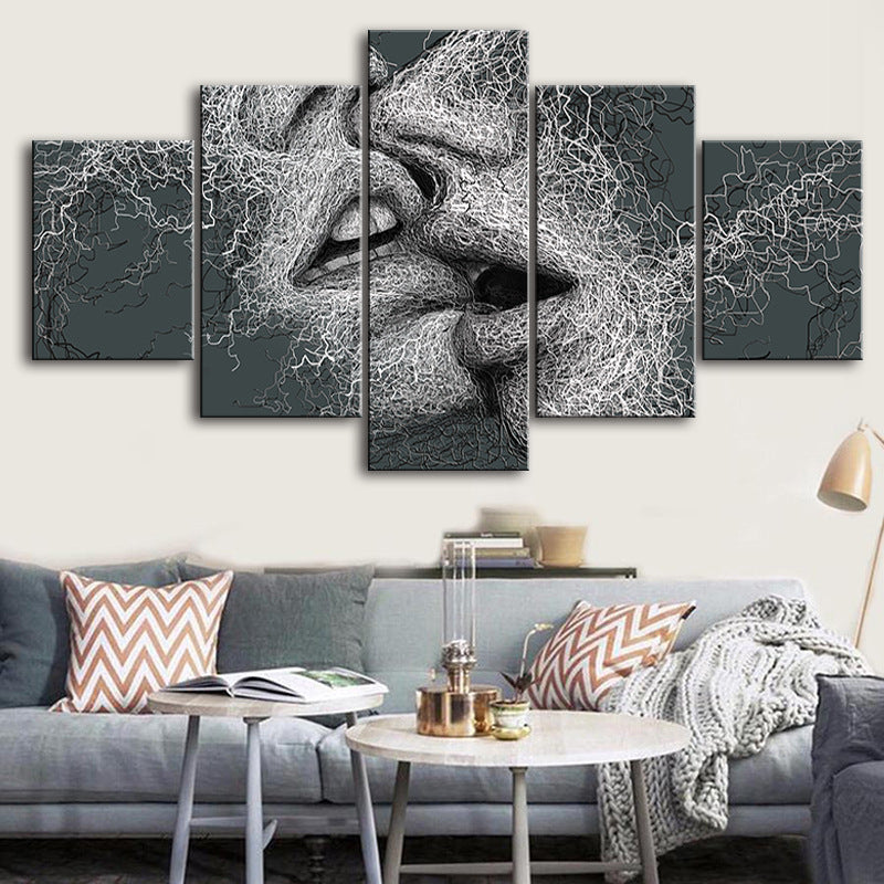 Kissing - Canvas Mural Art Painting