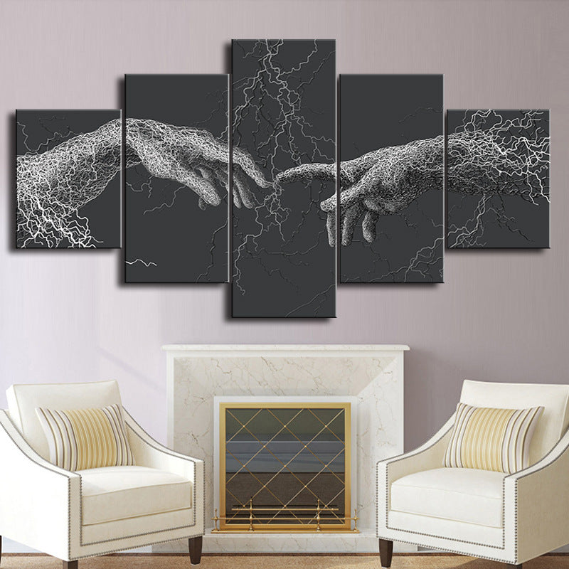 Touching Fingers- Canvas Mural Art Painting