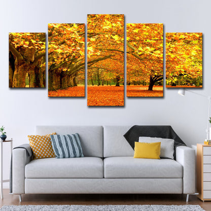 Maple Tree Falling Leaves  - Canvas Wall Art Painting