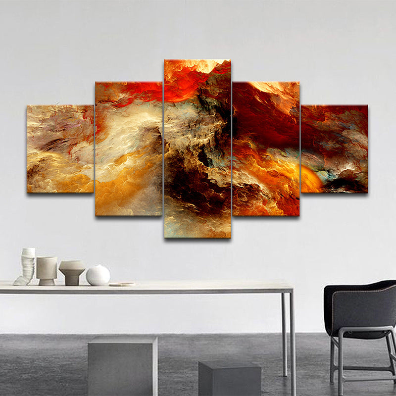 Abstract Multicolor Flames - Canvas Wall Art Painting