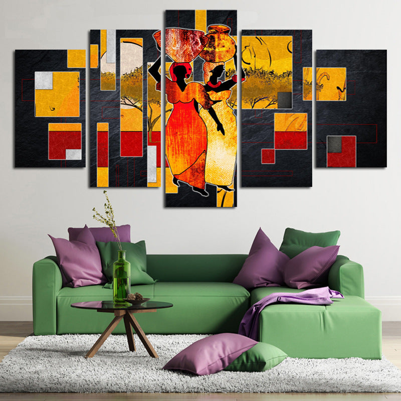 African commune - Canvas Wall Art Painting