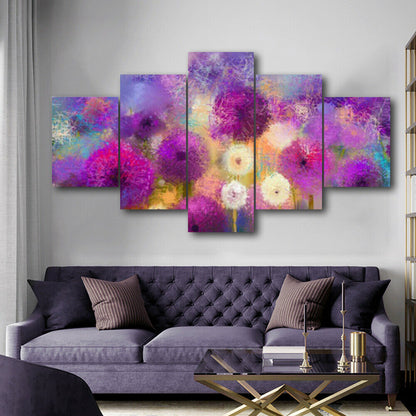 Purple Dandelion - Canvas Wall Art Painting