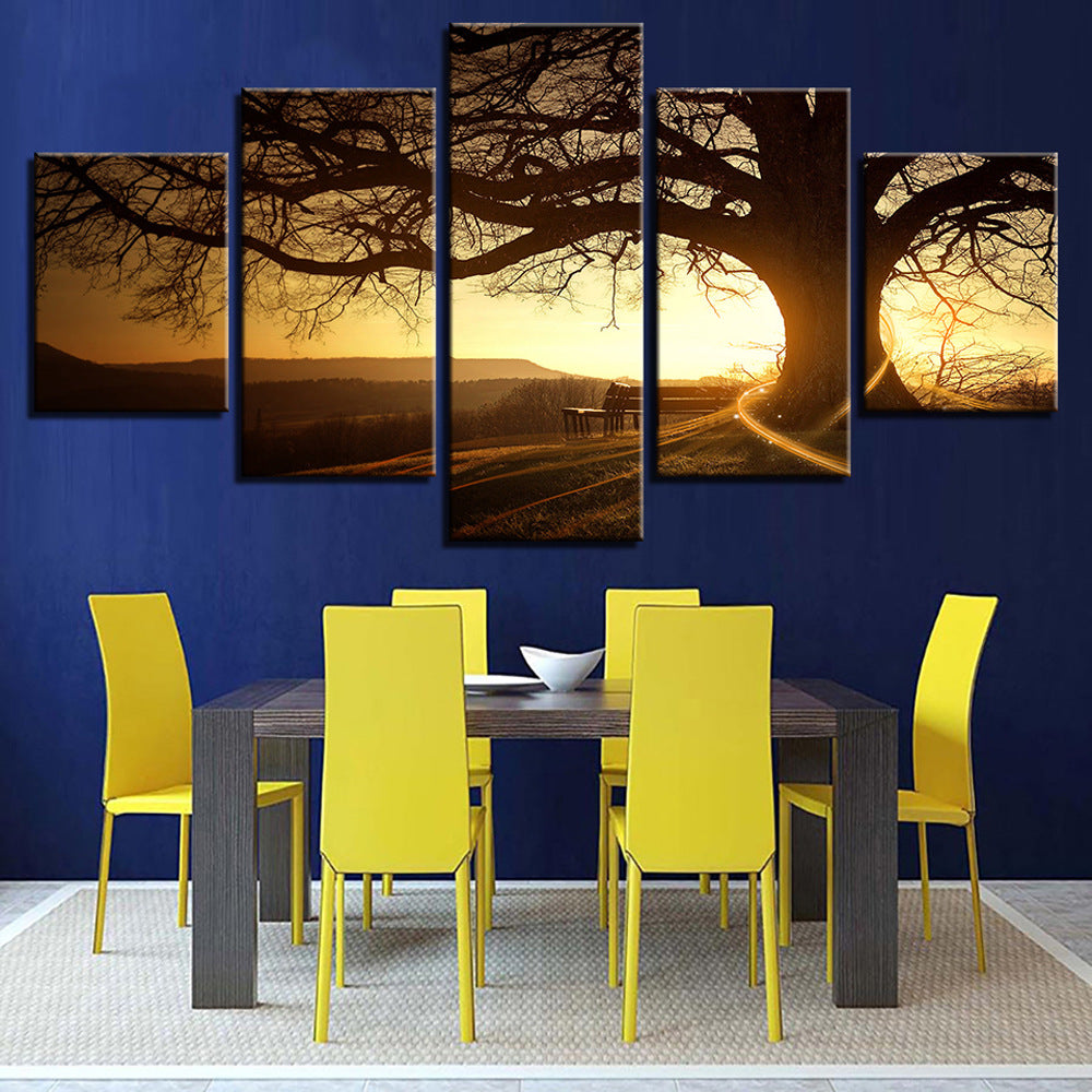 Dusk Trees - Canvas Wall Art Painting