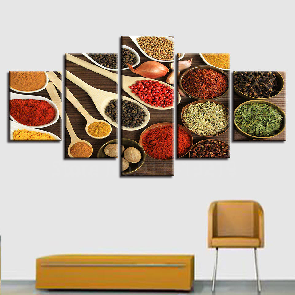 Kitchen Spices - Canvas Wall Art Painting