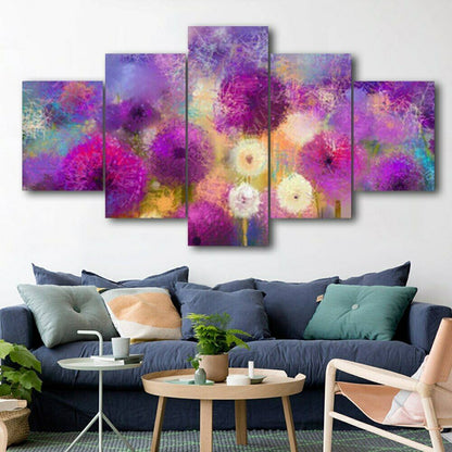 Purple Dandelion - Canvas Wall Art Painting