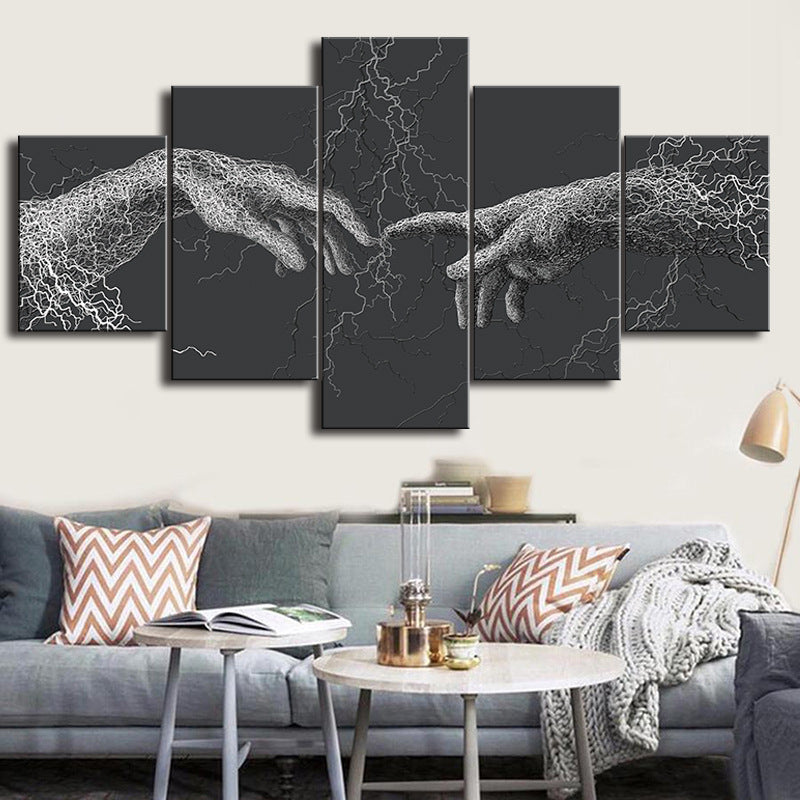 Touching Fingers- Canvas Mural Art Painting