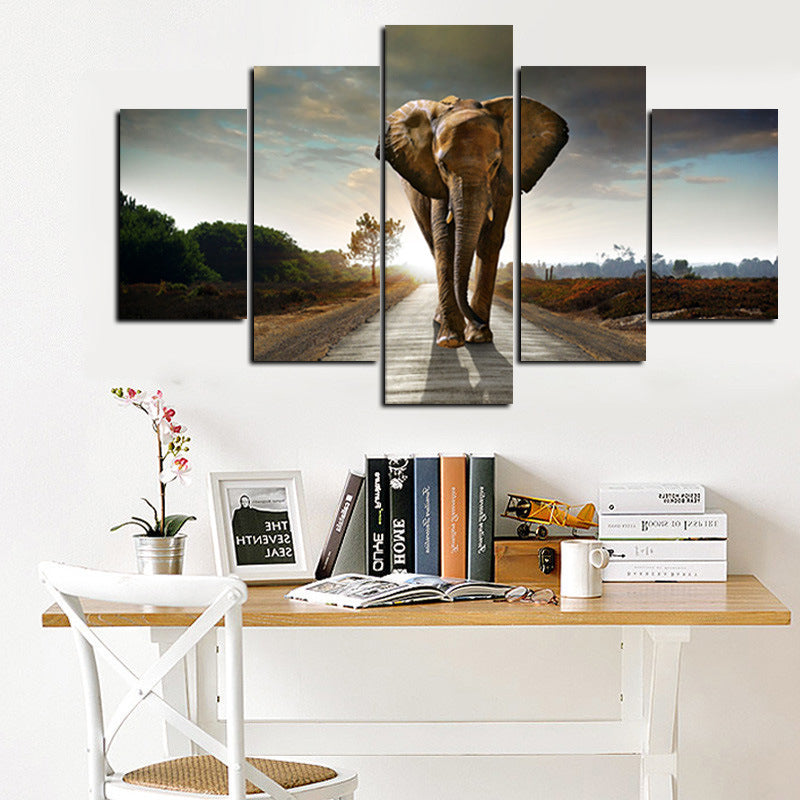 Highway Elephant - Canvas Wall Art Painting