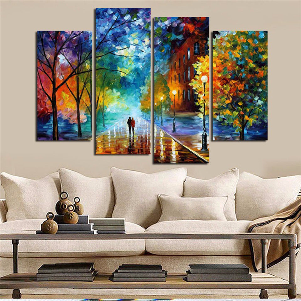 Night Road Art Painting