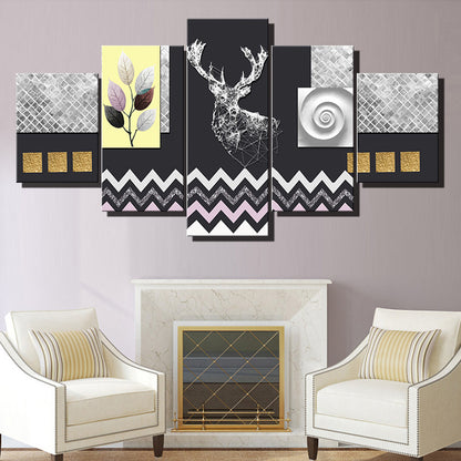 Abstract Elk  - Canvas Wall Art Painting