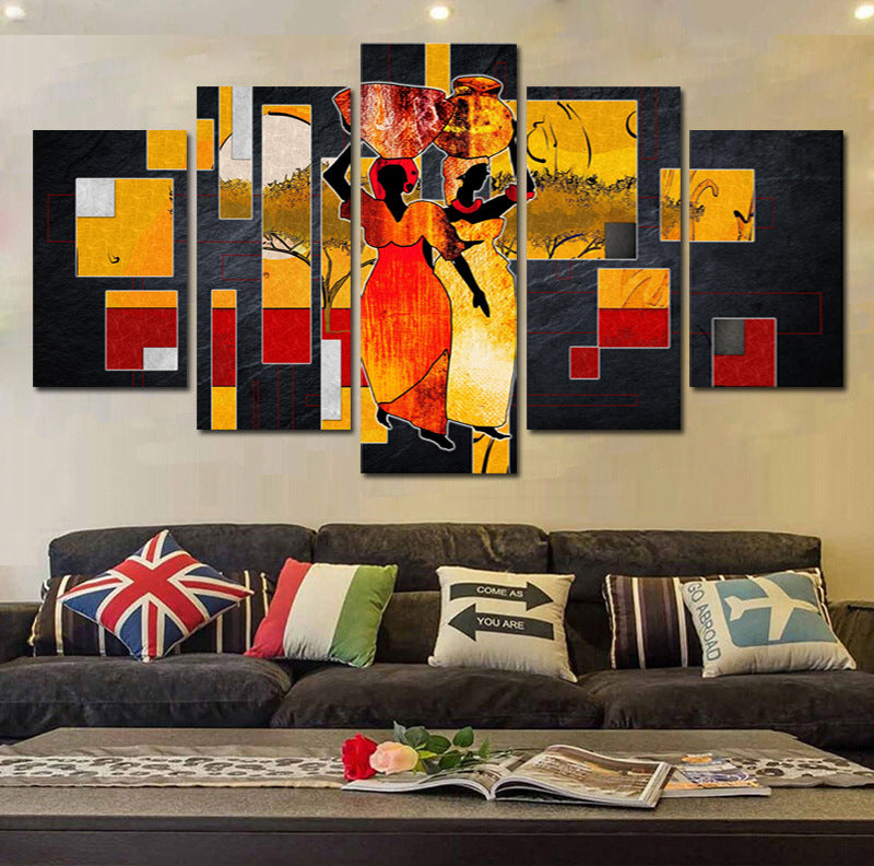 African commune - Canvas Wall Art Painting