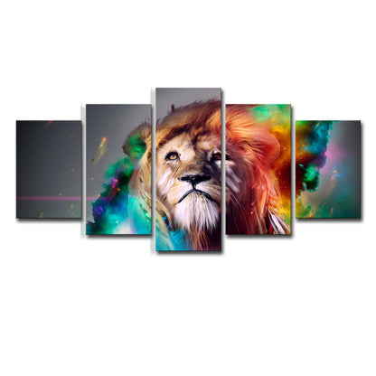 Colorful Lion - Canvas Wall Art Painting