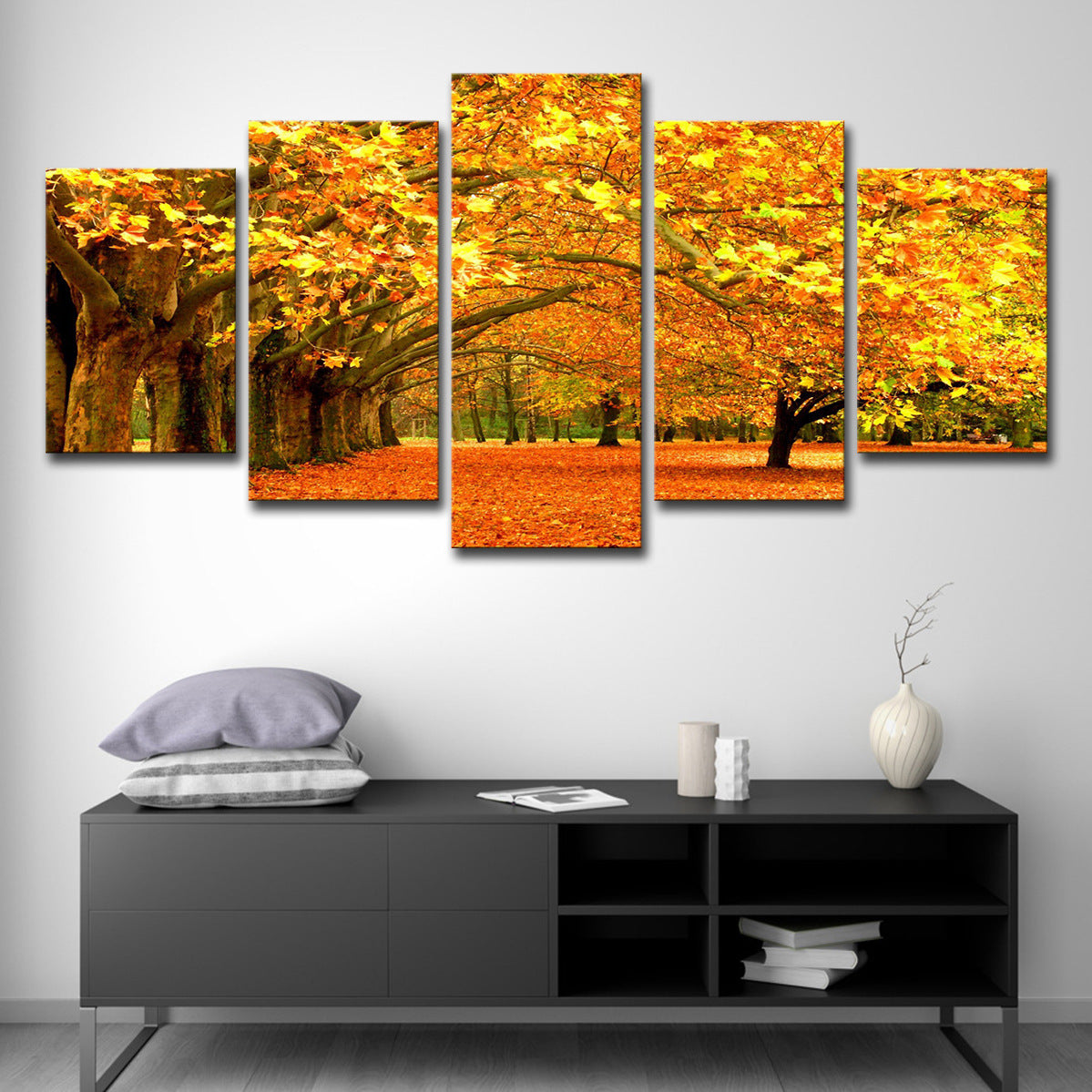 Maple Tree Falling Leaves  - Canvas Wall Art Painting