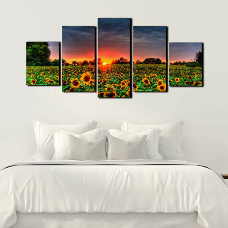 Sunset Sunflower - Canvas Mural