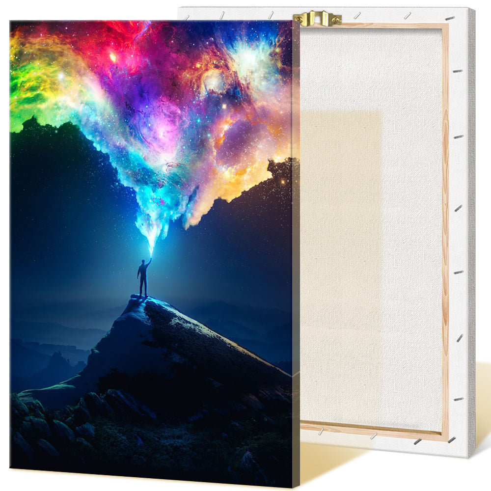 Star Dome Mountain Range Canvas Art Painting