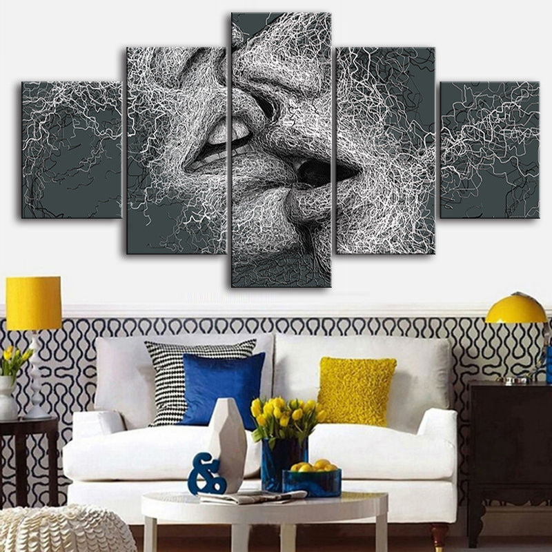 Kissing - Canvas Mural Art Painting