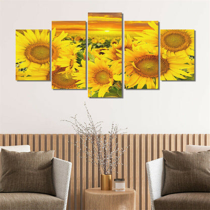 Golden Sunflowers - Canvas Wall Art Painting