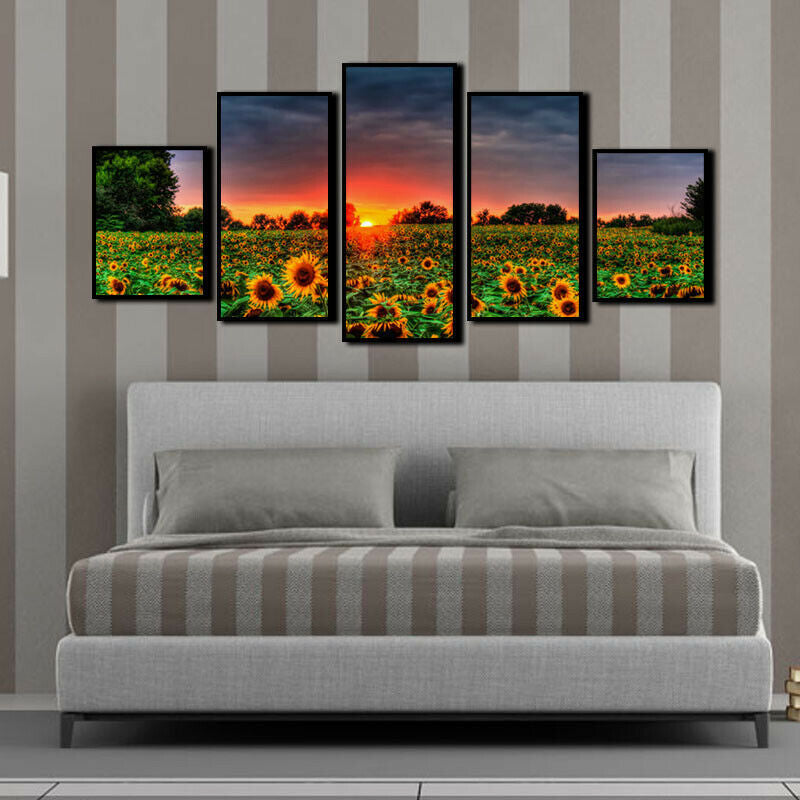 Sunset Sunflower - Canvas Mural