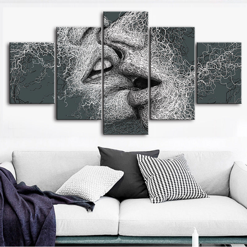 Kissing - Canvas Mural Art Painting