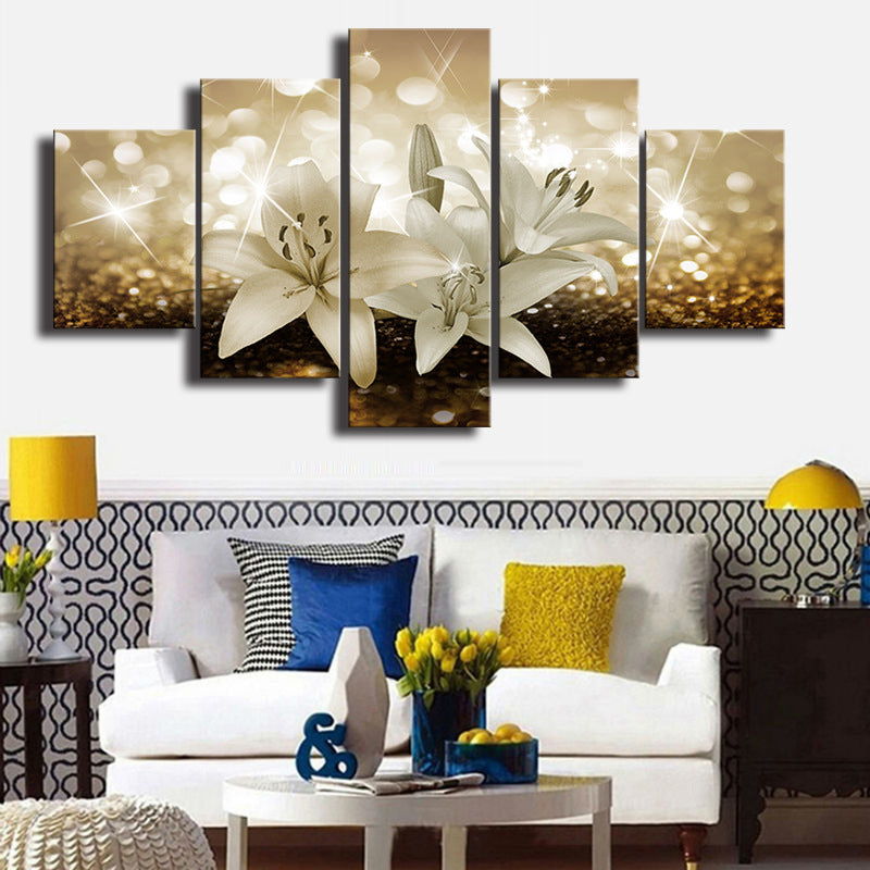 Crystal Lilies - Canvas Wall Art Painting