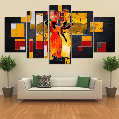 African commune - Canvas Wall Art Painting