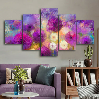 Purple Dandelion - Canvas Wall Art Painting