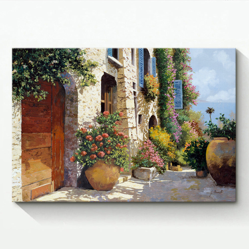 Flower Town - Canvas Wall Art Painting