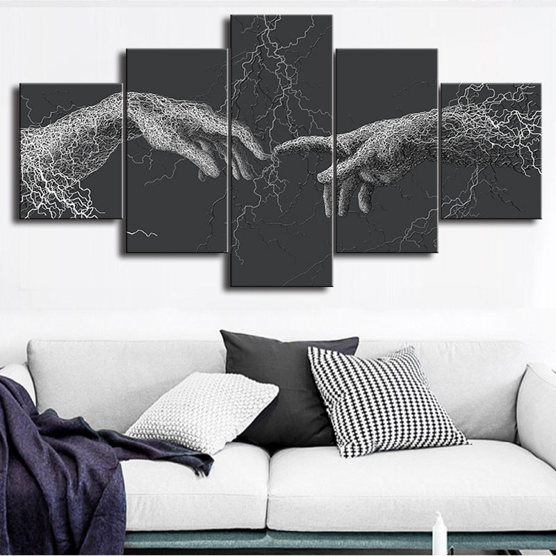 Touching Fingers- Canvas Mural Art Painting